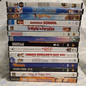 LOT of 15 Classic Comedy Drama DVDs Movies Forrest Gump Ferris Bueller